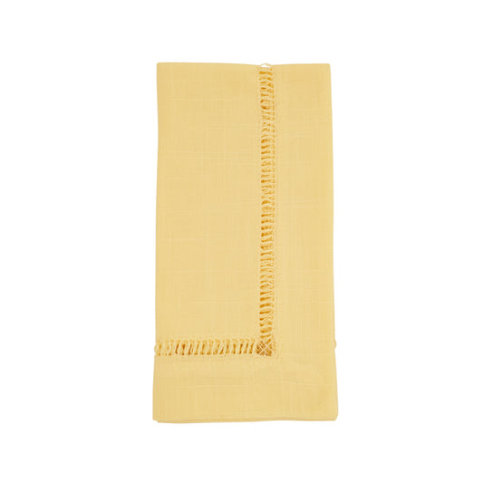 Yellow Toscana Hemstitch Dinner Napkins 100% polyester, 20 Inch Square (4 pcs.)