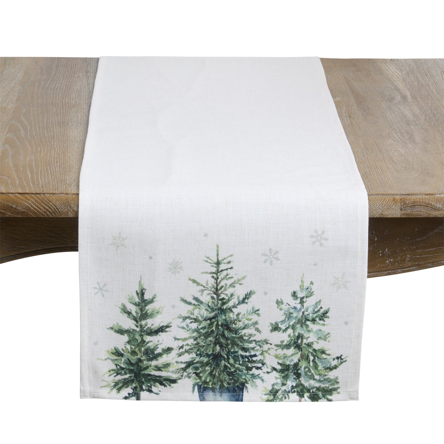 Christmas Green Christmas Trees Table Runner, 100% polyester