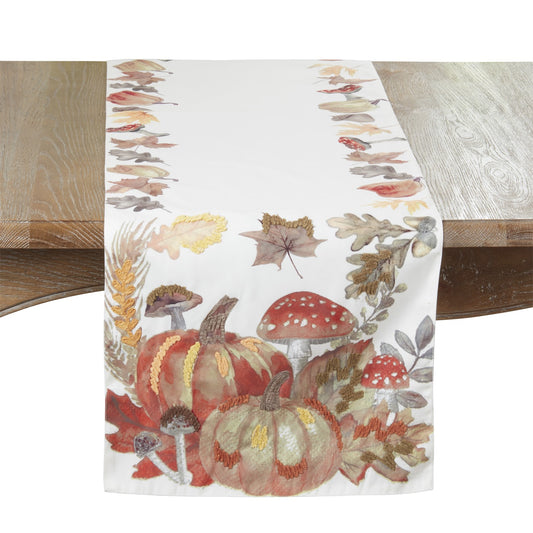 Thanksgiving / Fall Harvest Multi Fall Pumpkins Table Runner, 100% Polyester