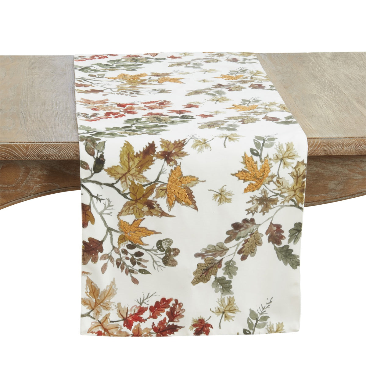 Thanksgiving / Fall Harvest Multi Fall Leaves Table Runner, 100% Polyester