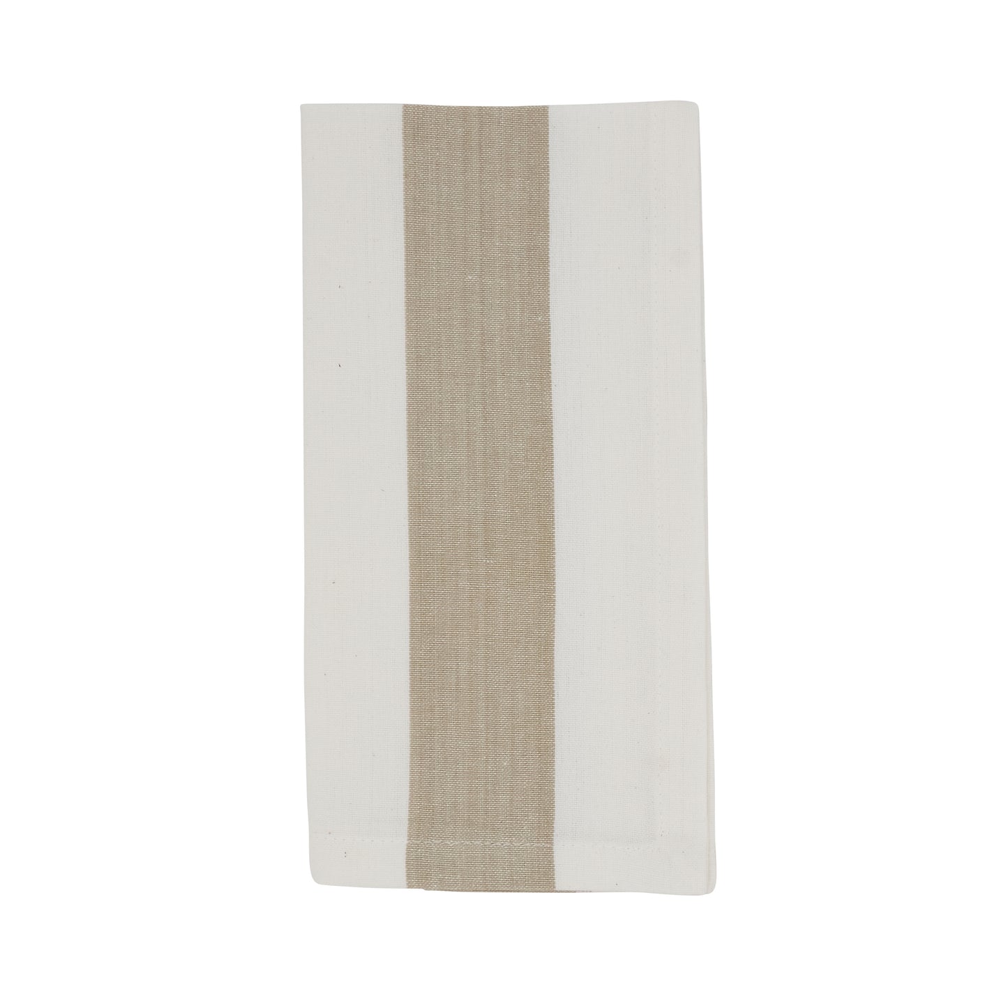 Taupe Classic Striped Napkins 100% cotton, 20 Inch Square (4 pcs.)