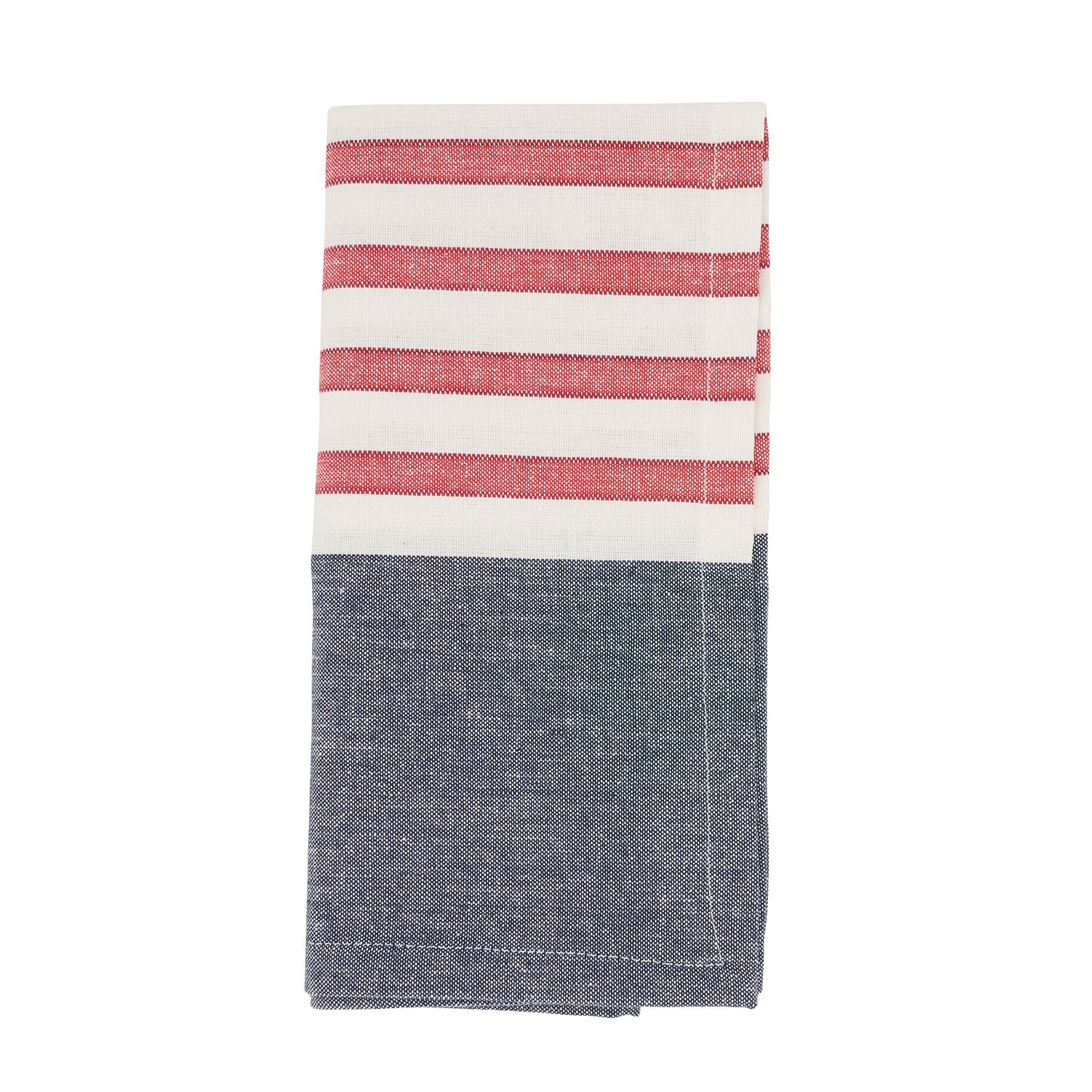 Navy Blue Striped Napkins 100% cotton, 20 Inch Square (4 pcs.)