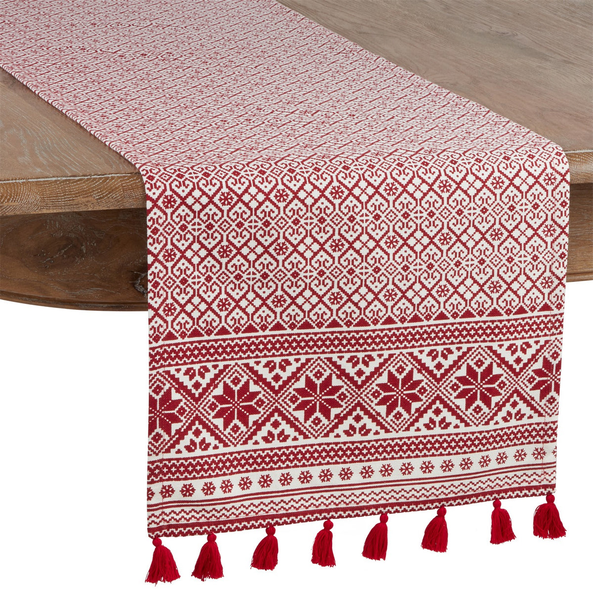 Christmas Red Christmas Pattern Table Runner, 100% cotton