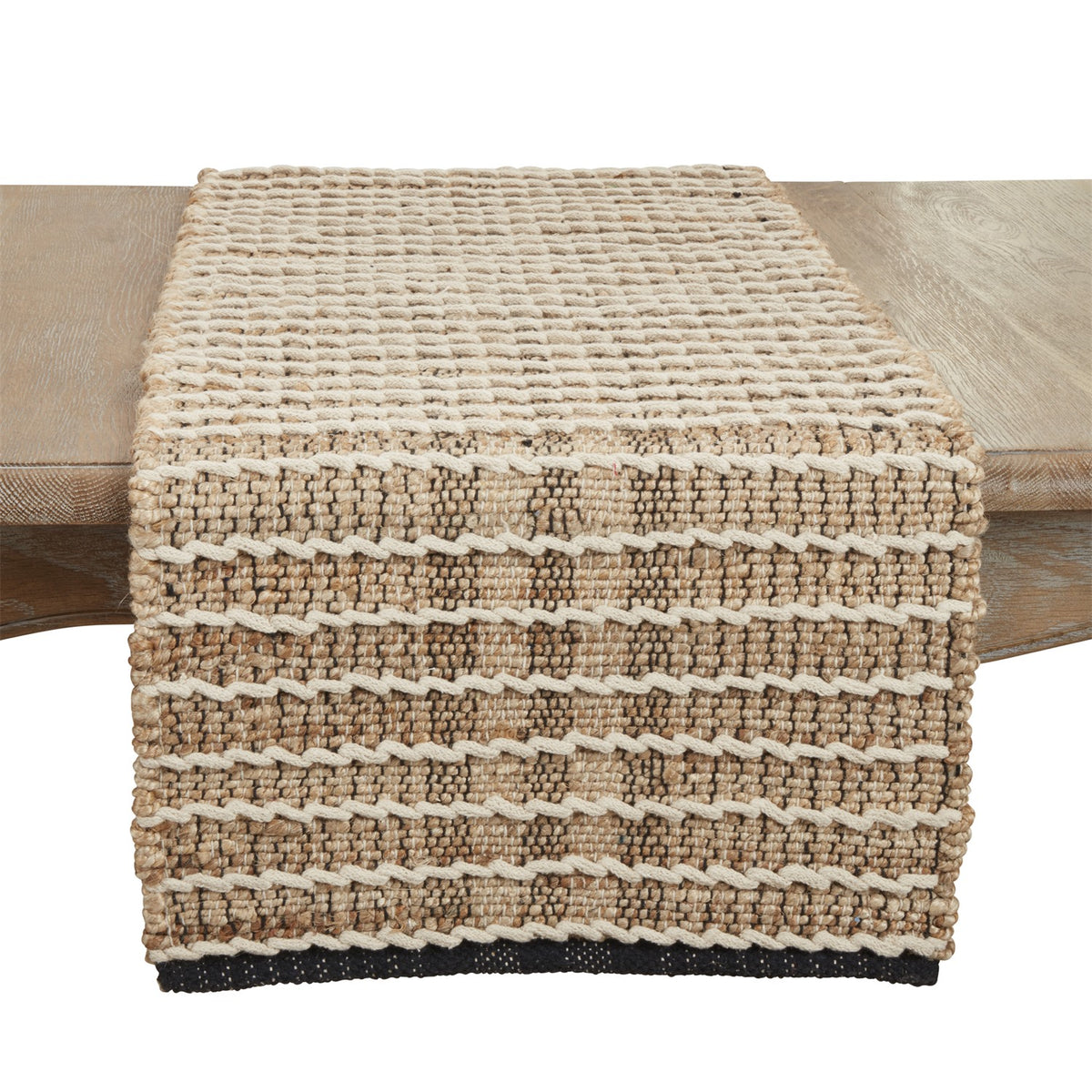 Everyday / All Season Natural Beige Twisted Rope Table Runner, 70% jute - 30% cotton