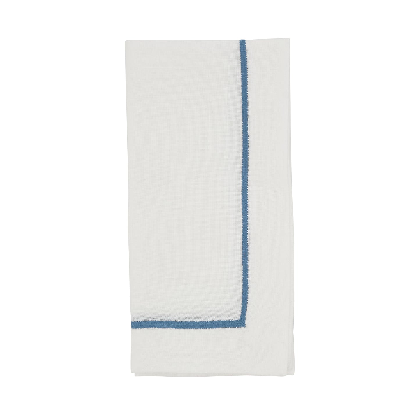 Sapphire Embroidered Line Design Napkins 100% Polyester, 20 Inch Square (4 pcs.)