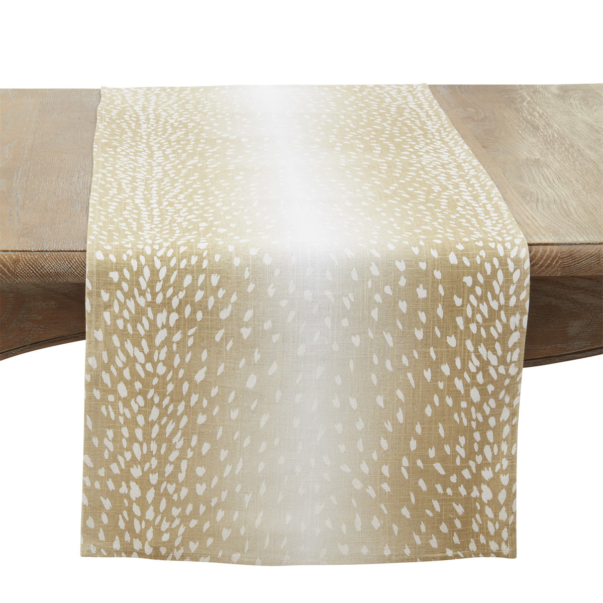 Everyday / All Season Natural Beige Antelope Table Runner, 55% linen - 45% rayon