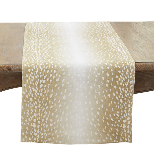 Everyday / All Season Natural Beige Antelope Table Runner, 55% linen - 45% rayon