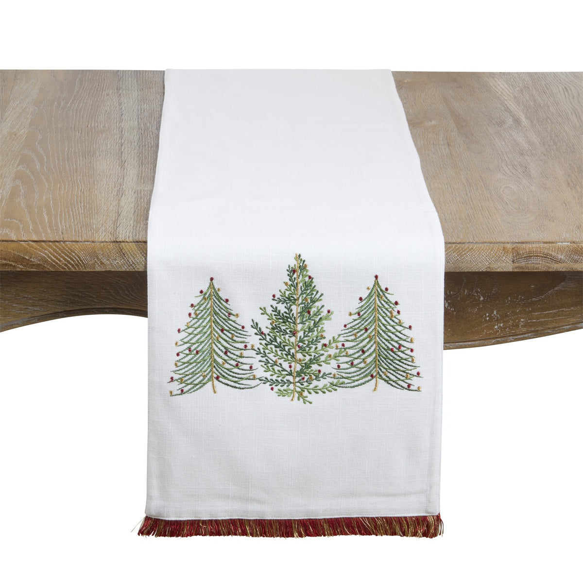 Christmas Red Christmas Trees Table Runner, 100% cotton