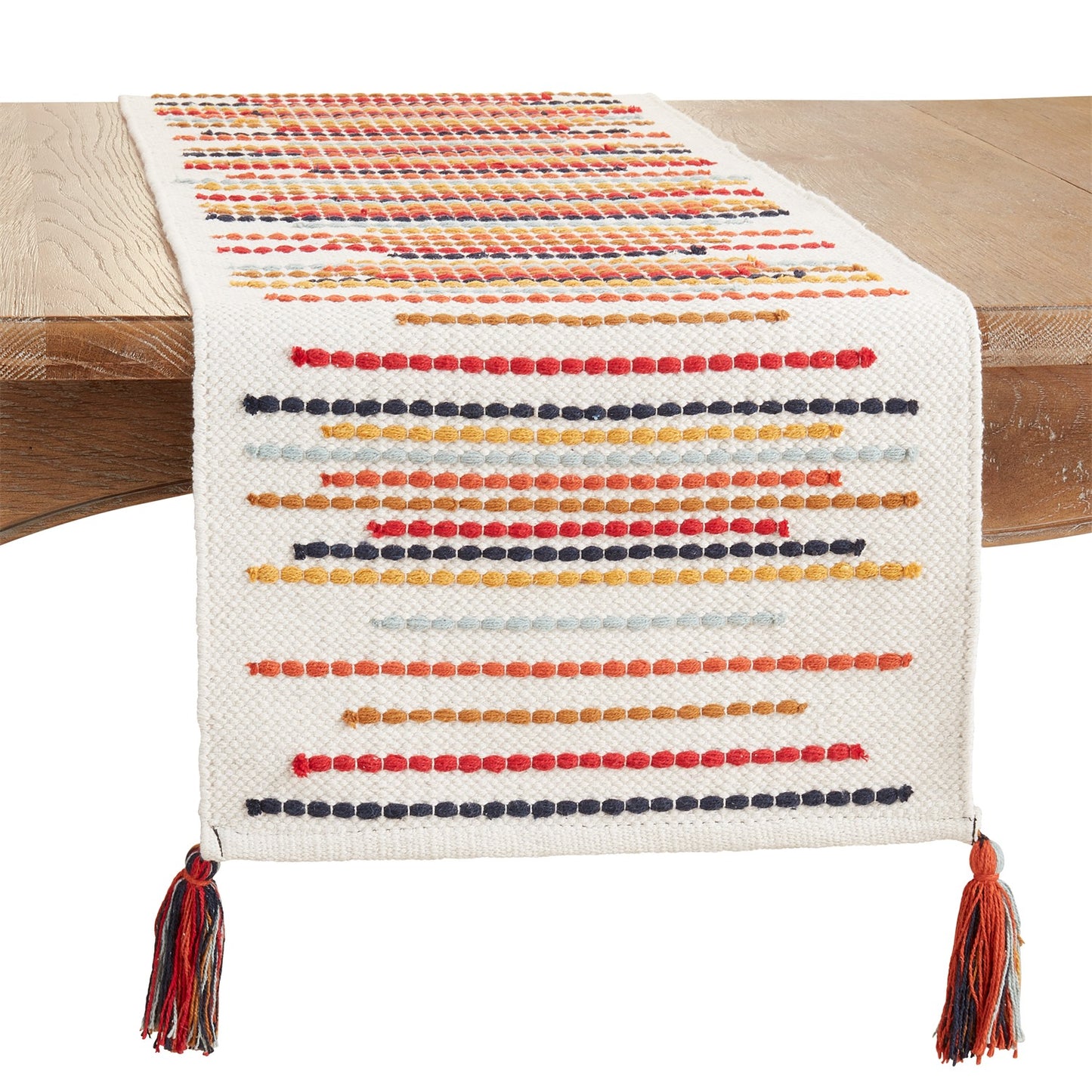 Everyday / All Season Multi Striped Table Runner, 100% cotton