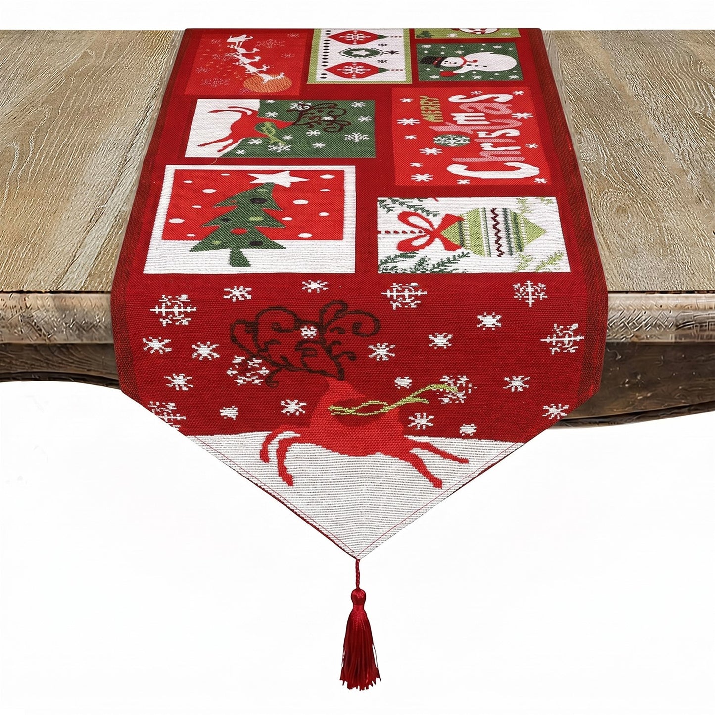 Christmas Multi Christmas Pattern Table Runner, 100% polyester