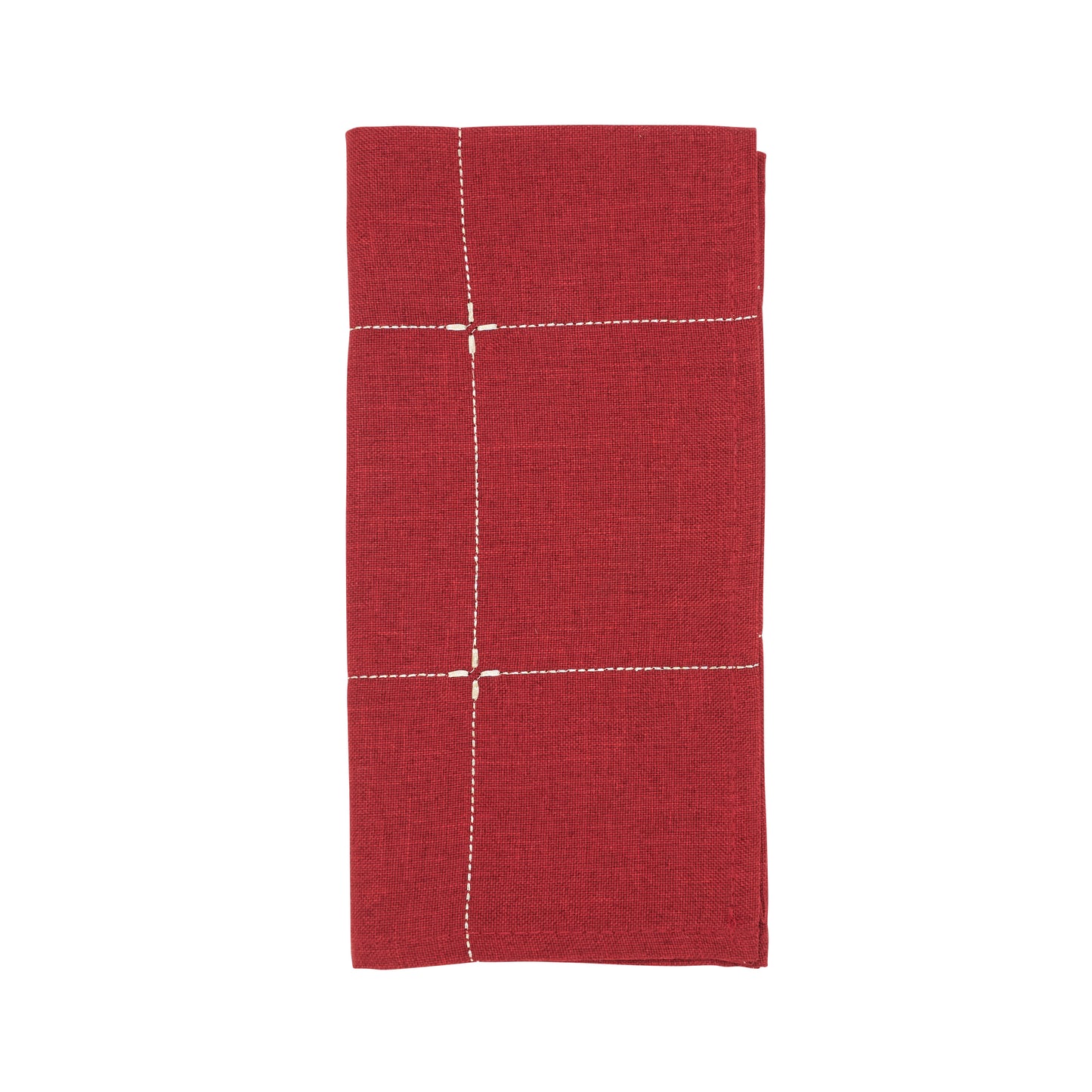 Red Embroidered Napkins 100% Polyester, 20 Inch Square (4 pcs.)