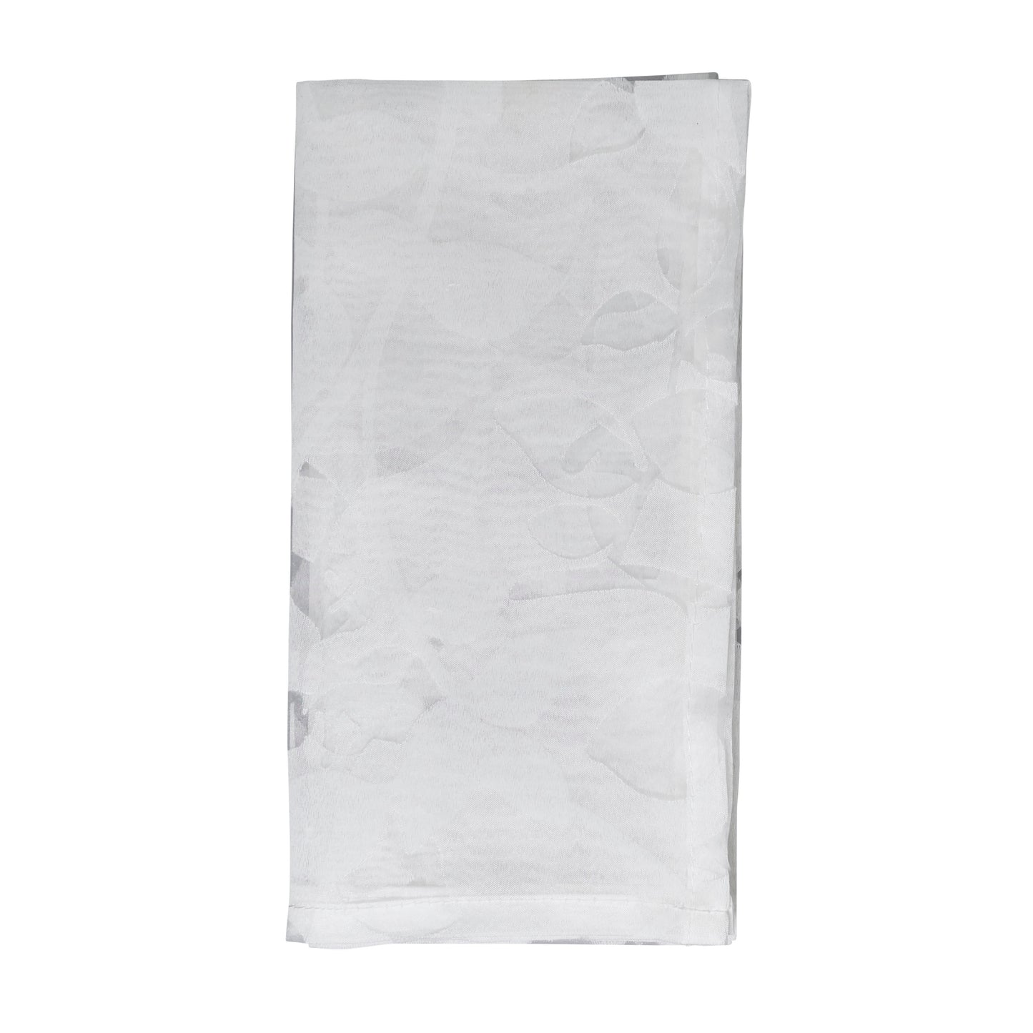 White Burnout Voile Vine Design Napkins 100% Polyester, 20 Inch Square (4 pcs.)