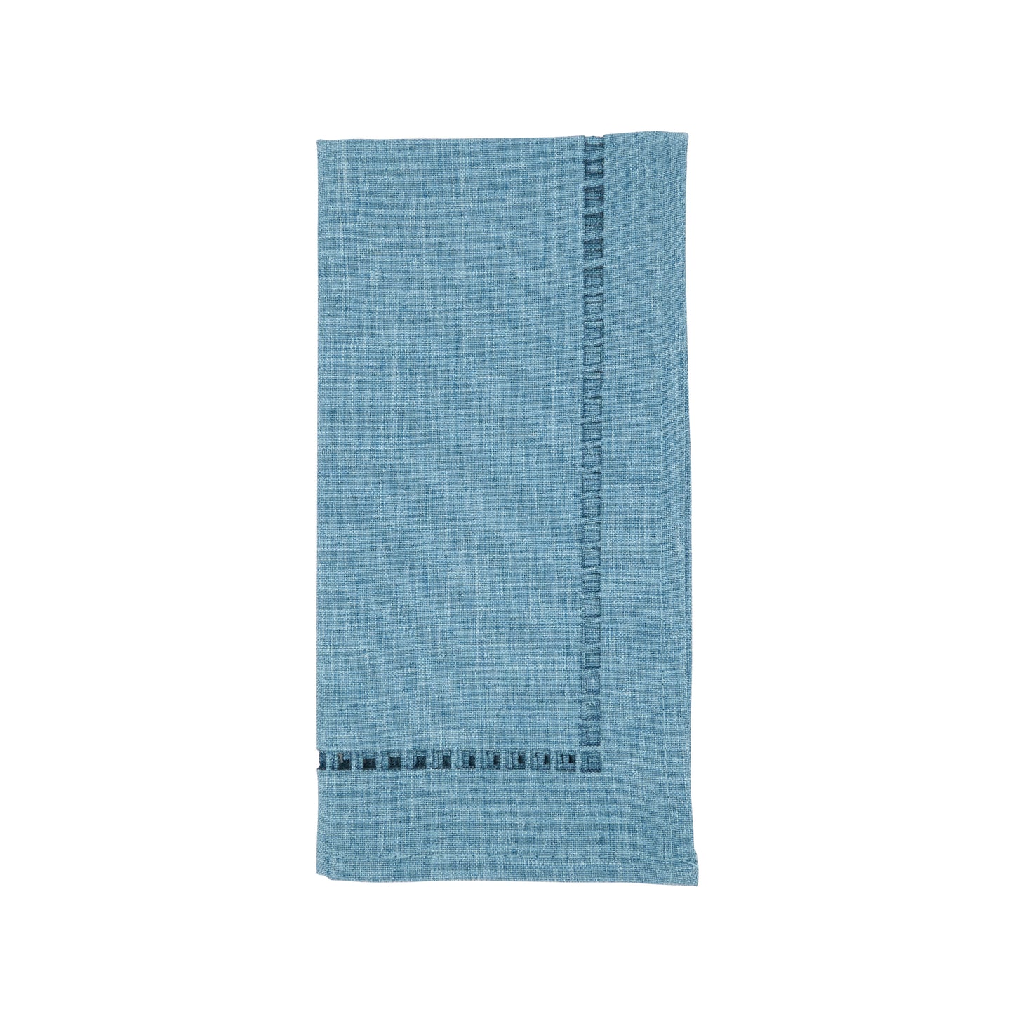Denim Laser-Cut Hemstitch Napkins 100% polyester, 20 Inch Square (4 pcs.)