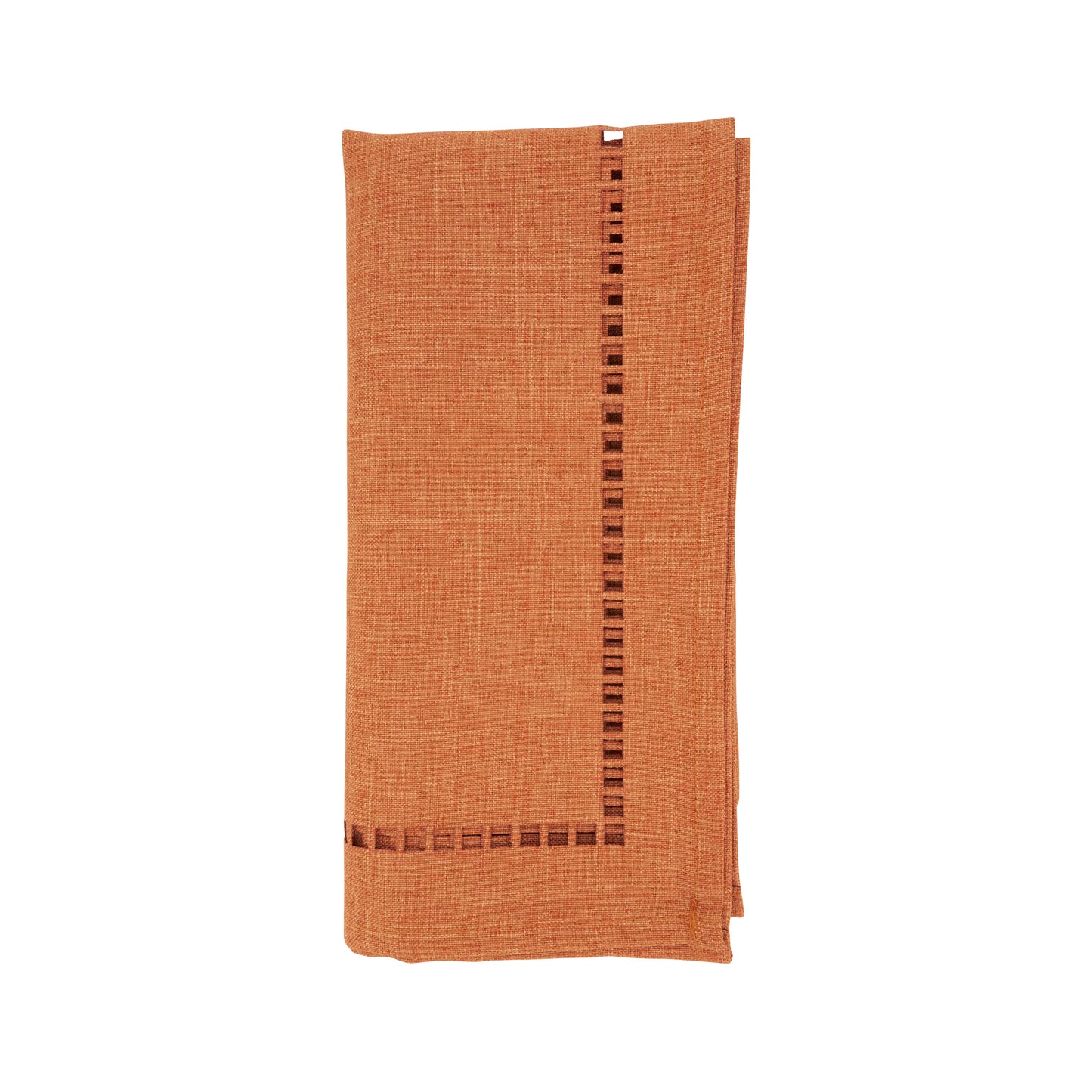 Rust Laser-Cut Hemstitch Napkins 100% polyester, 20 Inch Square (4 pcs.)
