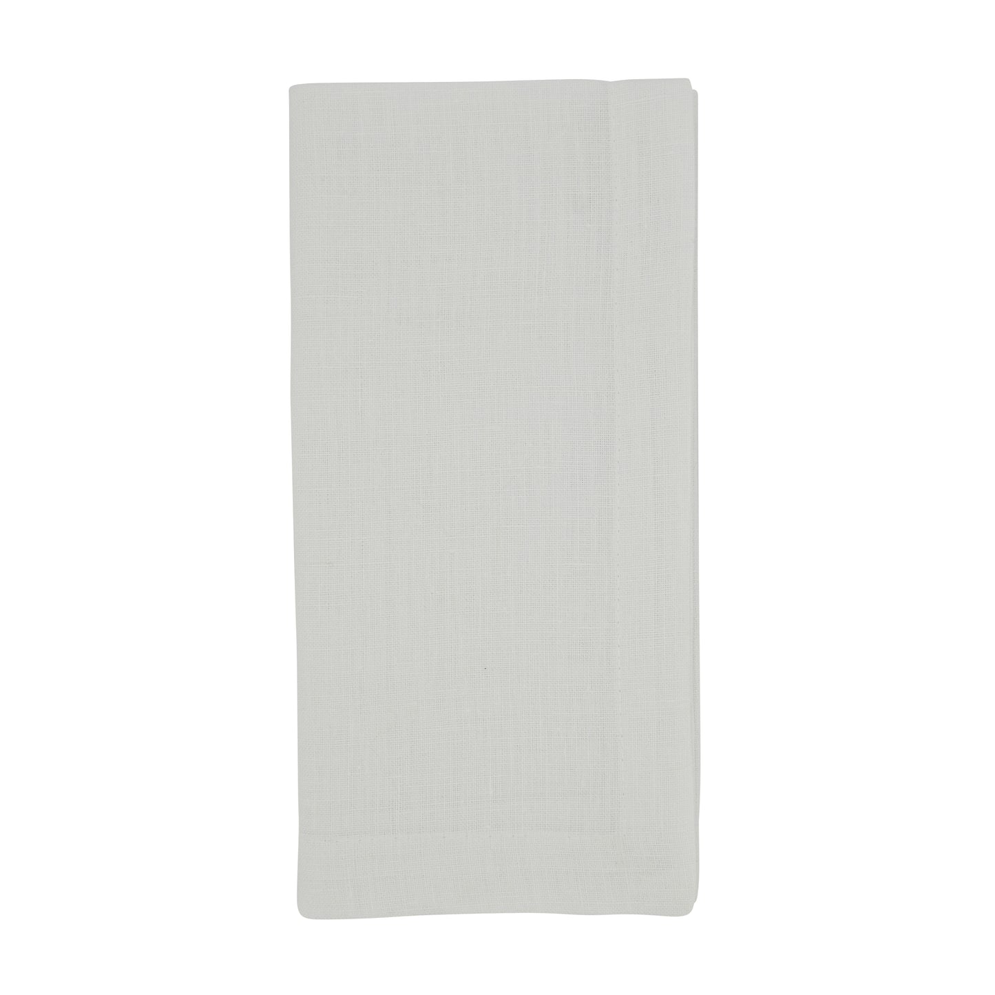 White Plain Linen Tea Napkins 100% linen, 10 Inch Square (4 pcs.)