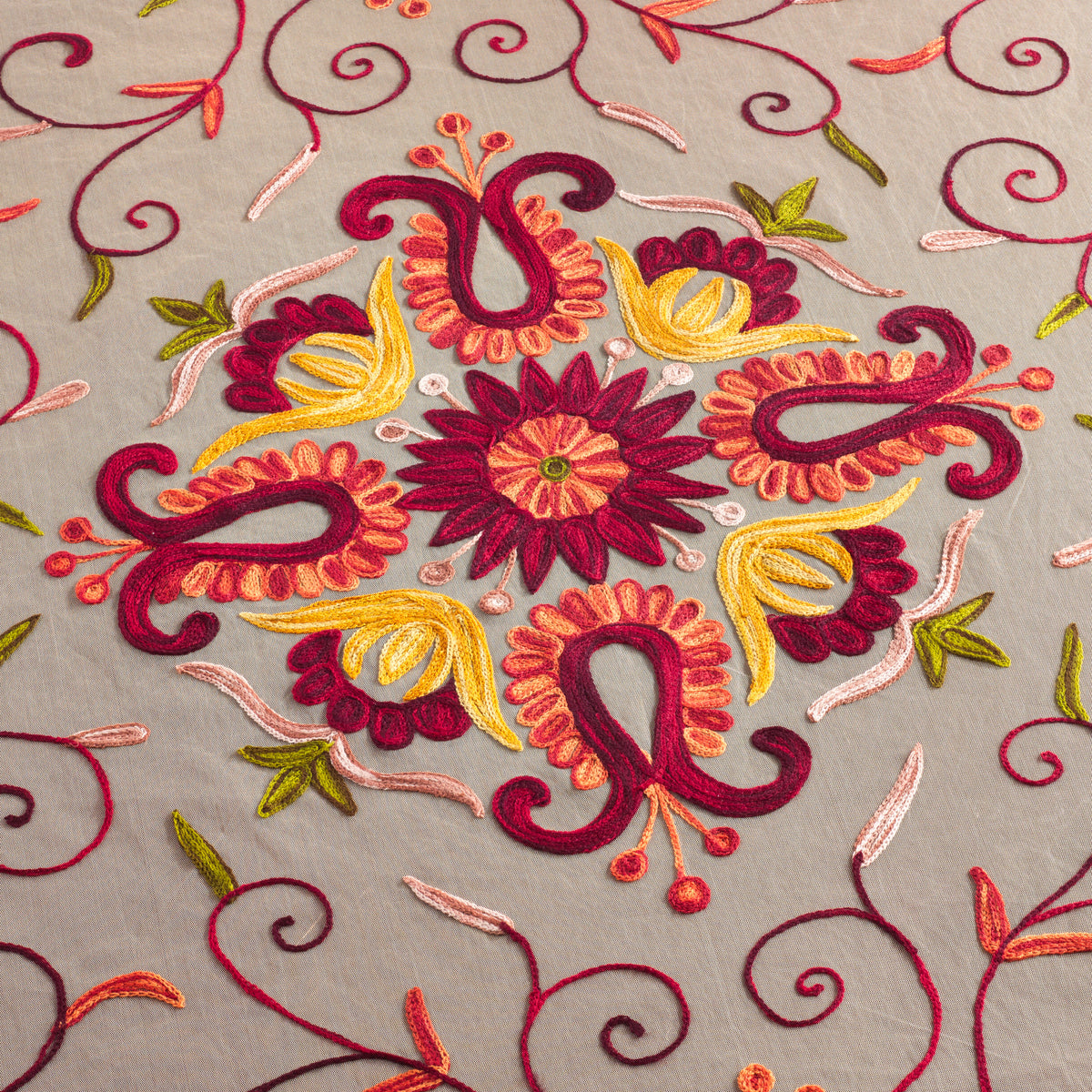 Multi  Embroidered Topper  100% polyester