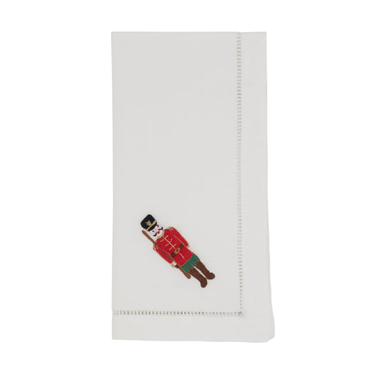 White Embroidered Soldier Hemstitch Napkins 100% cotton, 20 Inch Square (6 pcs.)