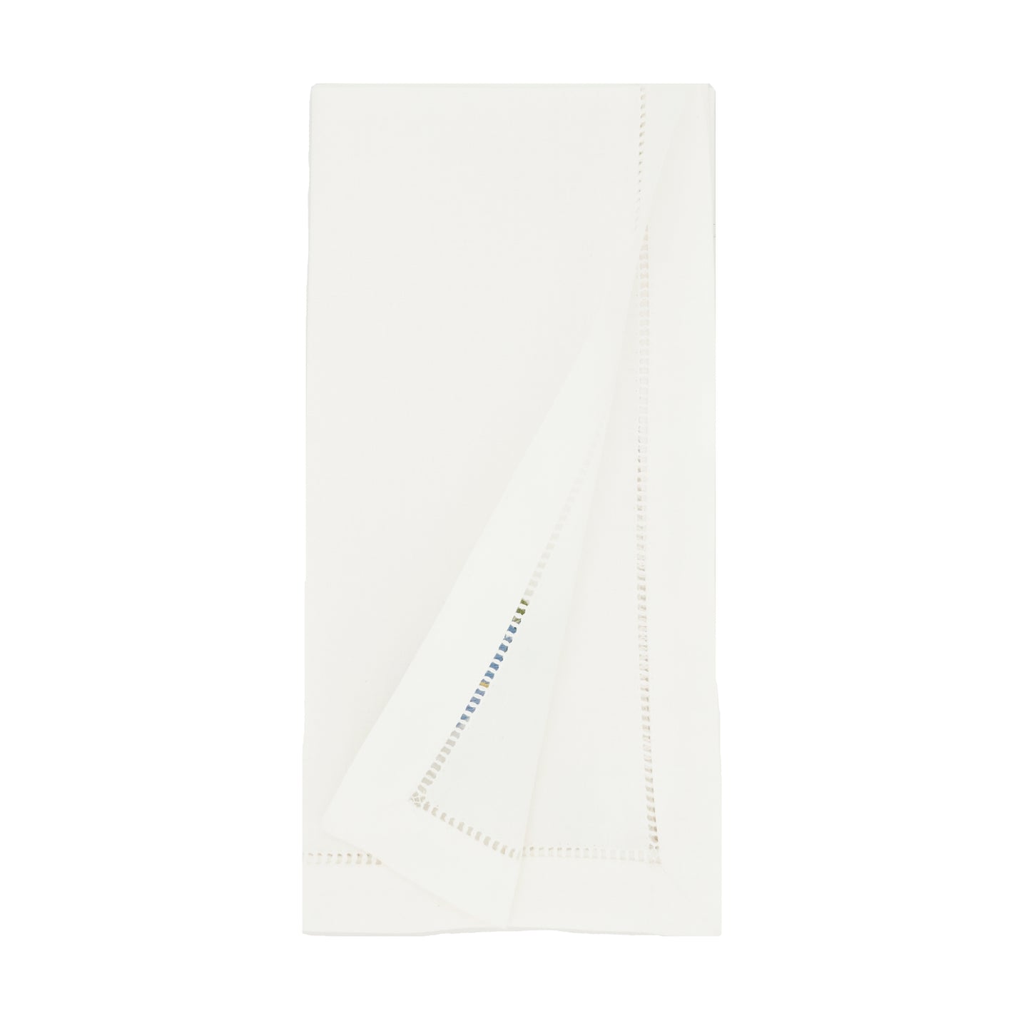 White Embroidered Fish Napkins 100% cotton, 20 Inch Square (6 pcs.)