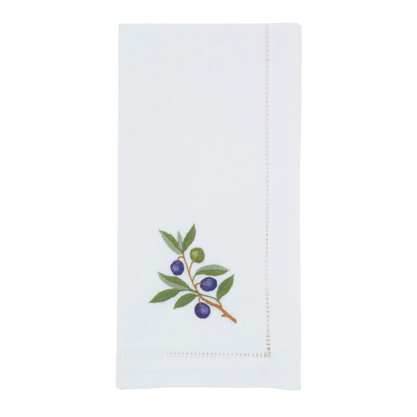 Multi Embroidered Olive Napkins 100% cotton, 20 Inch Square (6 pcs.)