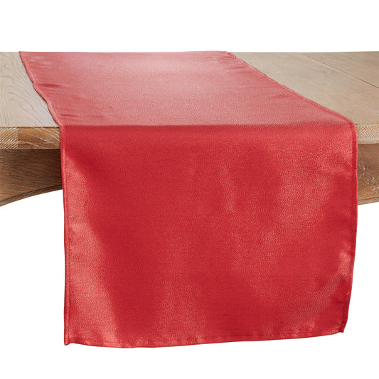 Everyday / All Season Red Shimmering Table Runner, 100% Polyester