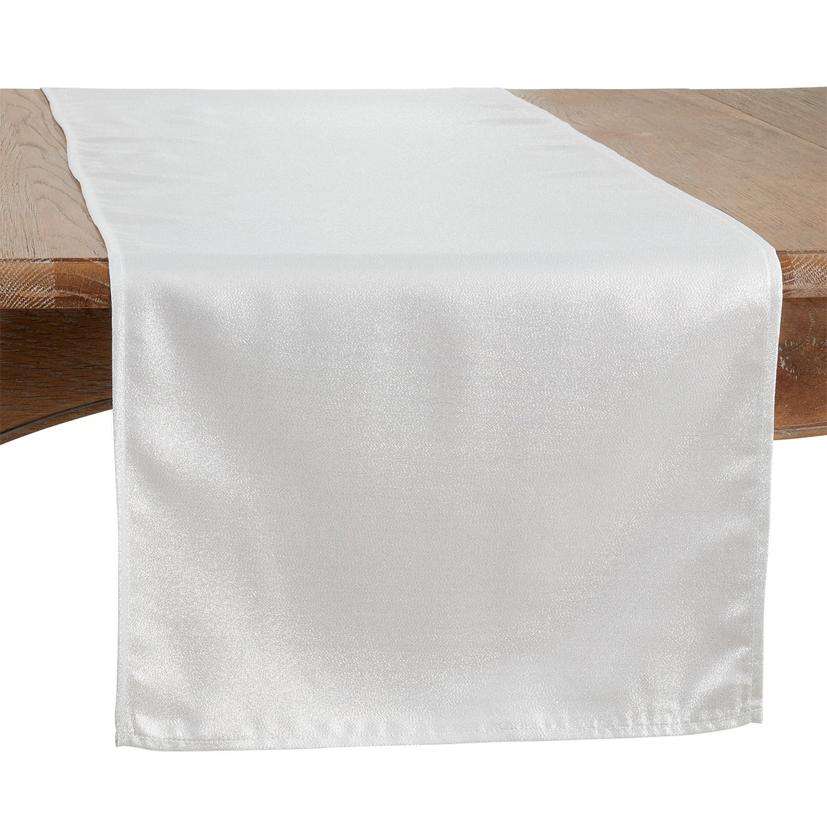 Everyday / All Season Silver Shimmering Table Runner, 100% Polyester