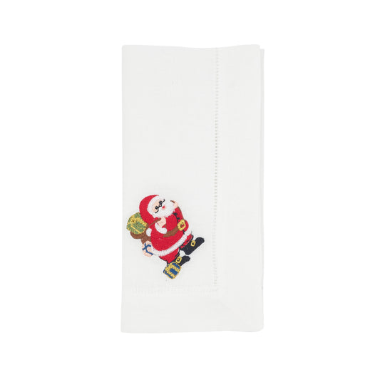 White Hemstitched [Santa] Napkins 55% linen - 45% cotton, 20 Inch Square (4 pcs.)