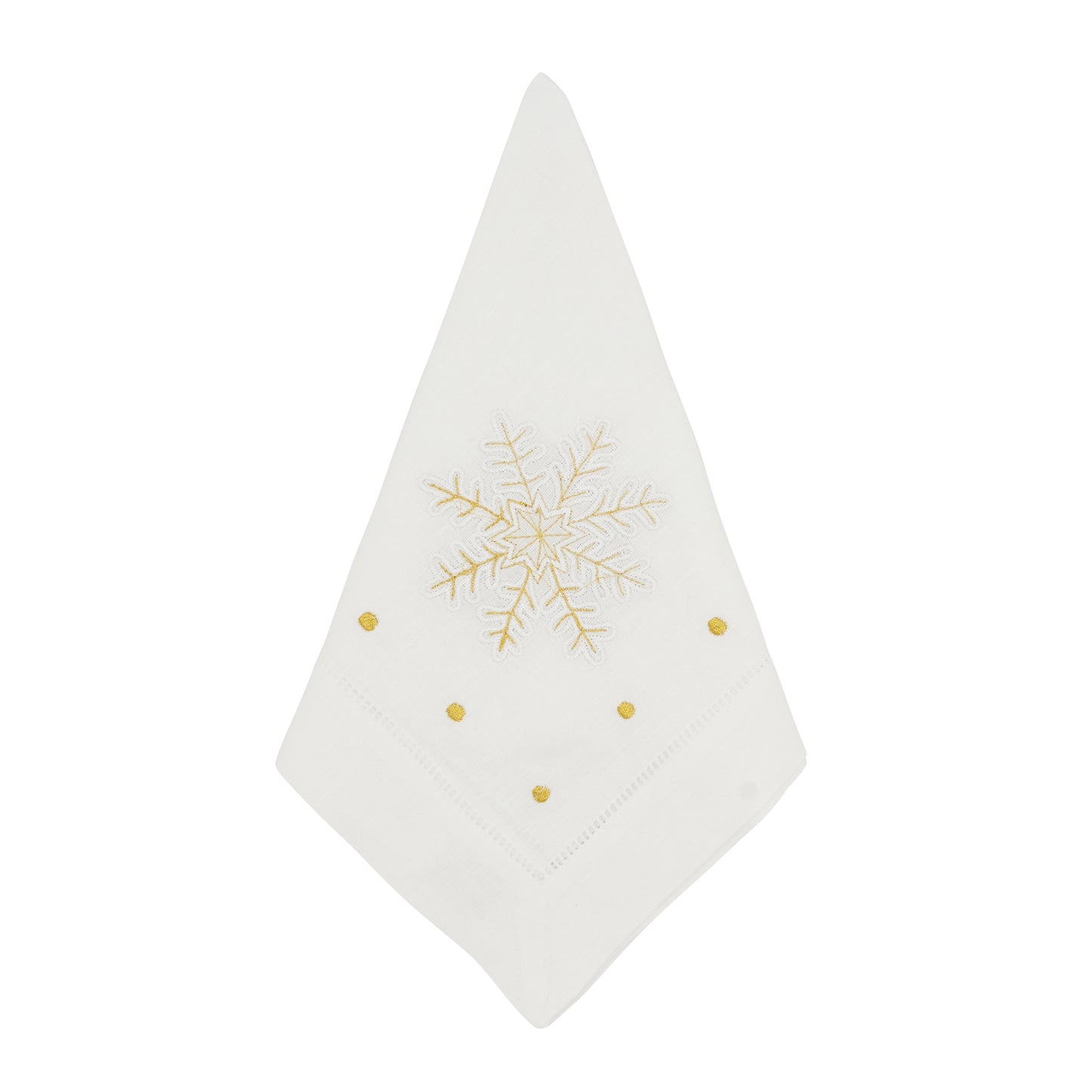 White Hemstitched Holiday Napkins 55% linen - 45% cotton, 20 Inch Square (4 pcs.)