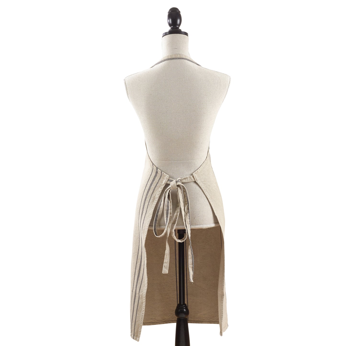 Natural Tan Striped Linen Apron 100% linen Size: 28" x 35"