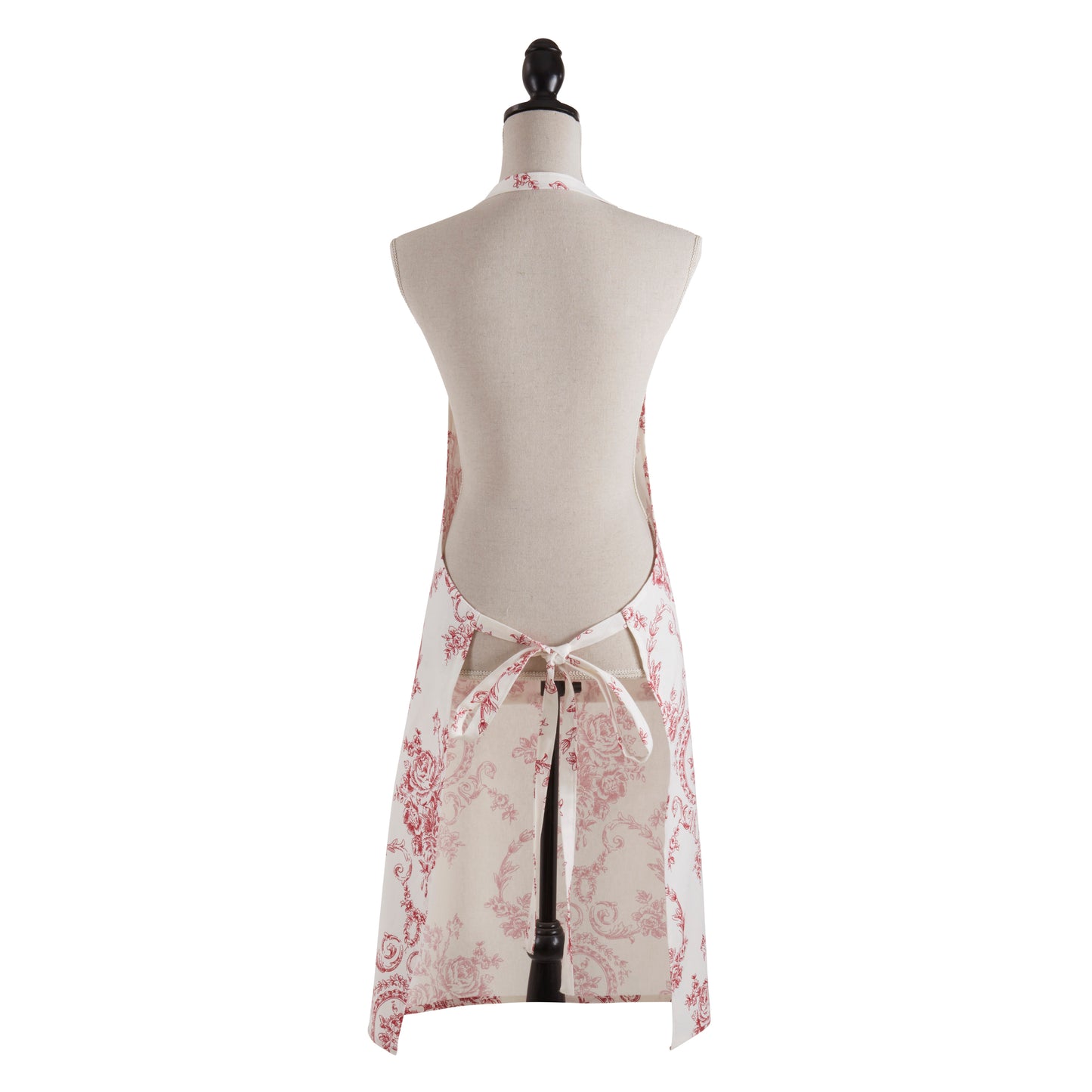 Indigo, Olive, or Red Toile Floral Apron 55% linen - 45% cotton Size: 28" x 35"