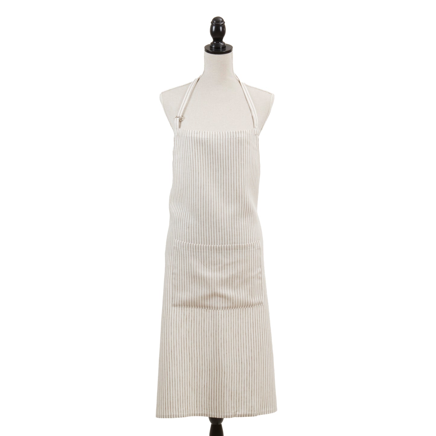 Natural, Navy Blue, or Red Striped Design Apron 70% viscose - 30% linen Size: 24" x 36"