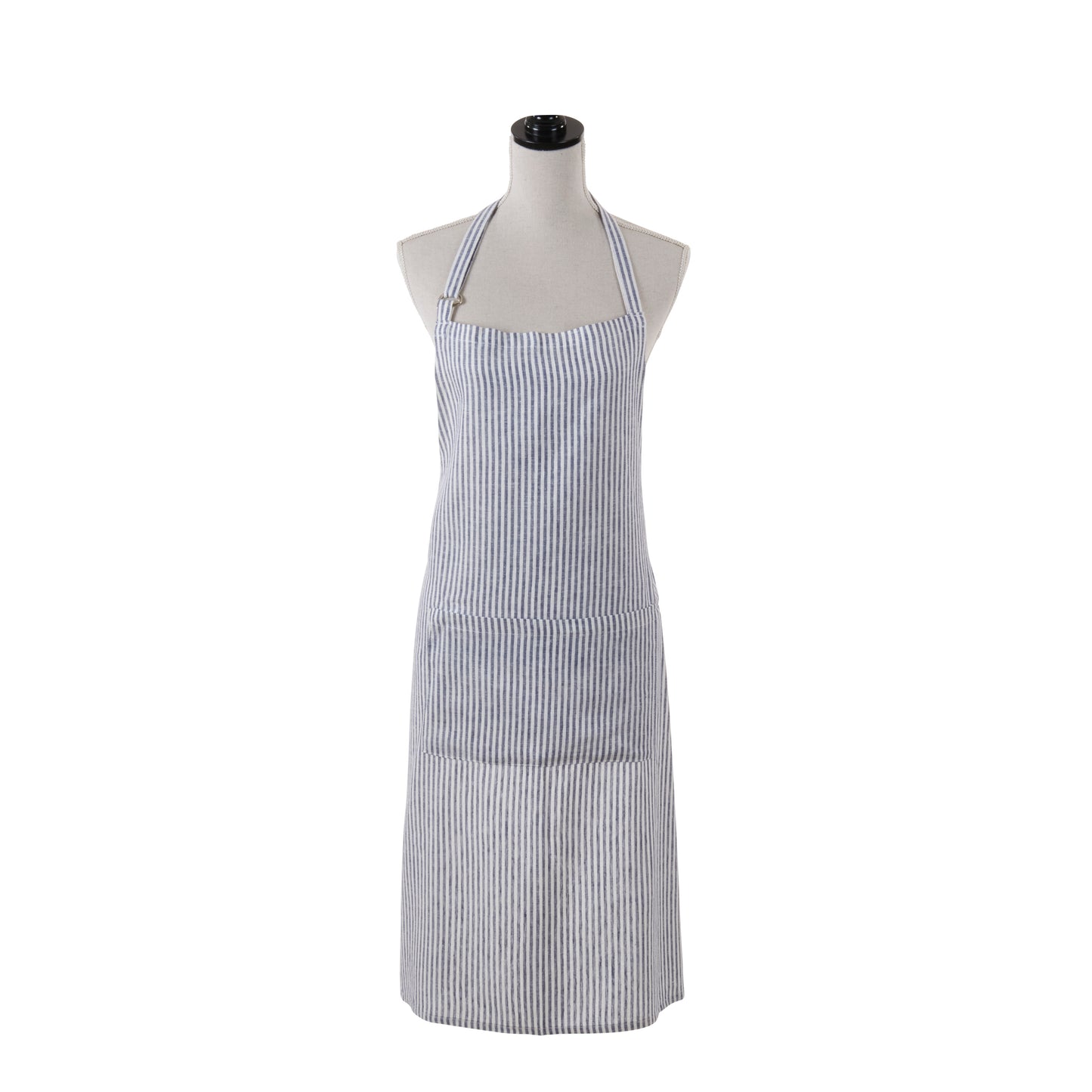 Natural, Navy Blue, or Red Striped Design Apron 70% viscose - 30% linen Size: 24" x 36"