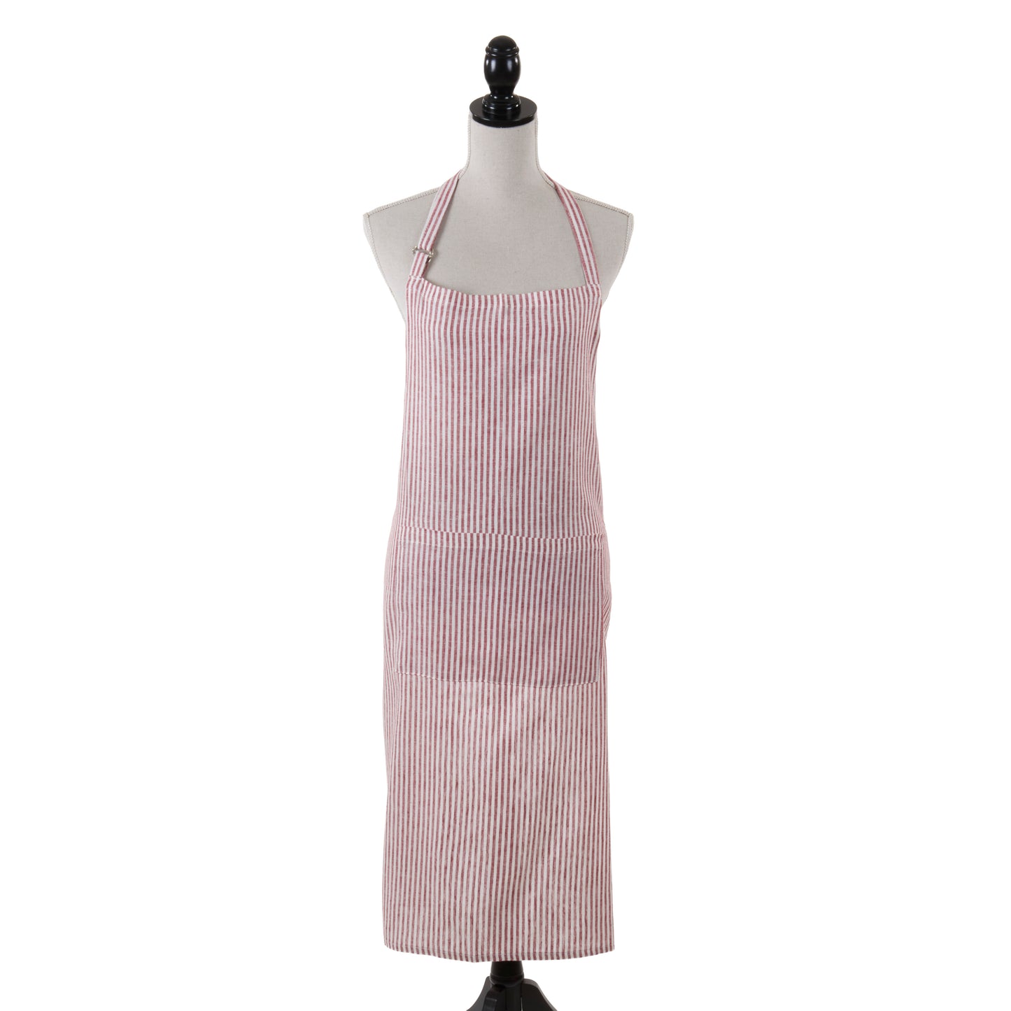 Natural, Navy Blue, or Red Striped Design Apron 70% viscose - 30% linen Size: 24" x 36"