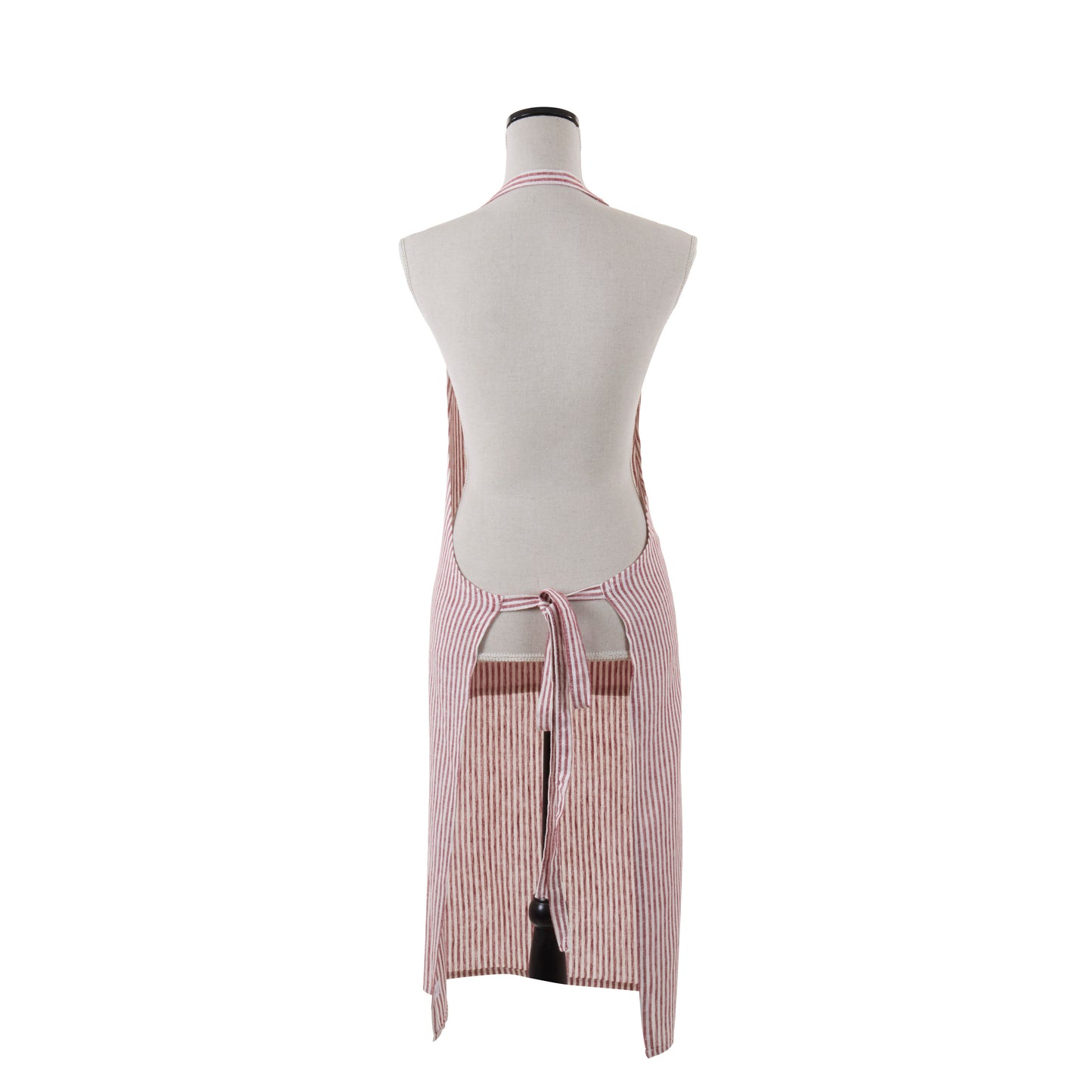 Natural, Navy Blue, or Red Striped Design Apron 70% viscose - 30% linen Size: 24" x 36"