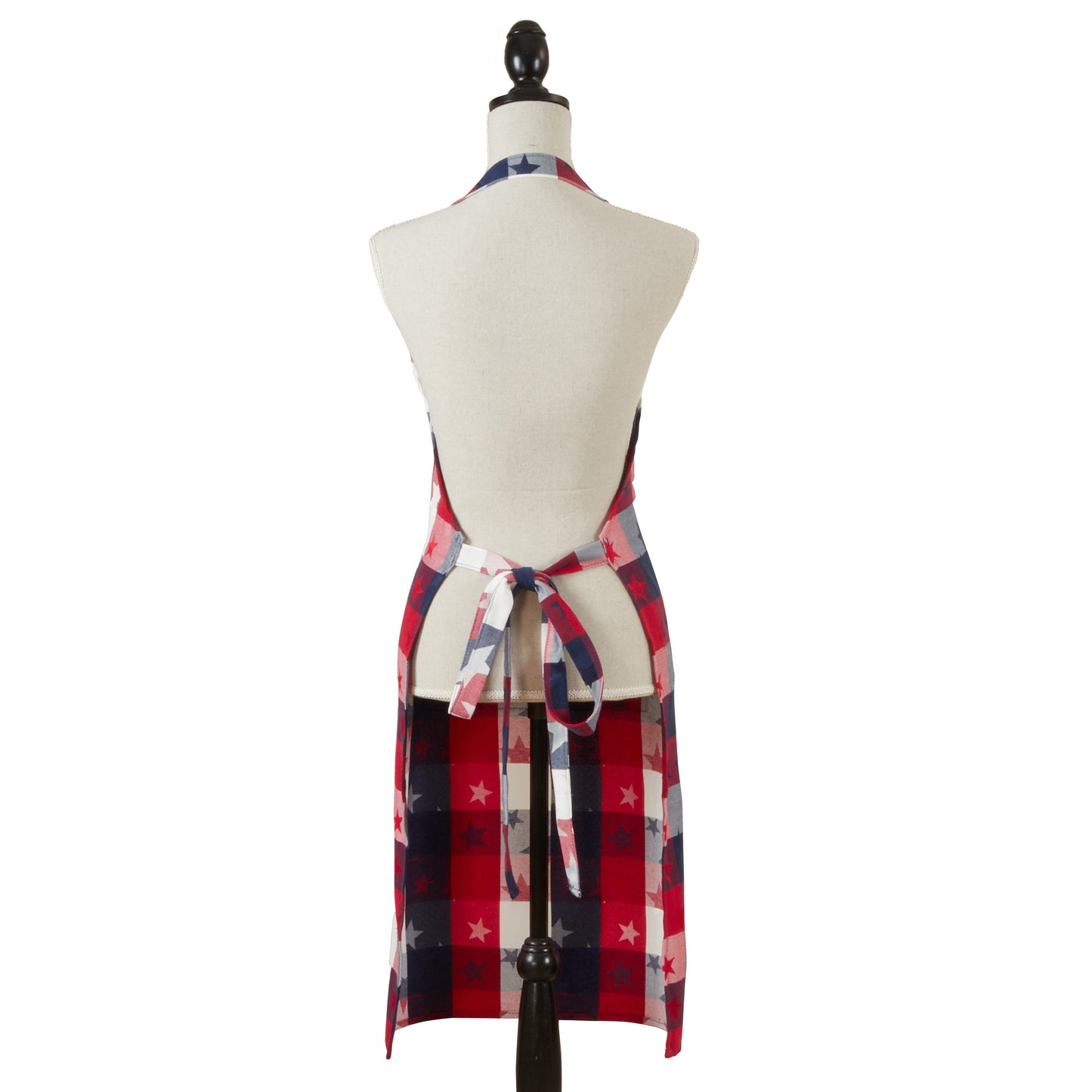 Red, White and Blue Americana Checkered Apron  56% cotton - 44% polyester  Size: 24" x 36"