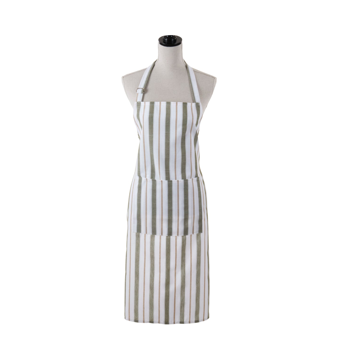 Blue or Olive Green Striped Apron 100% POLYESTER Size: 24" x 36"