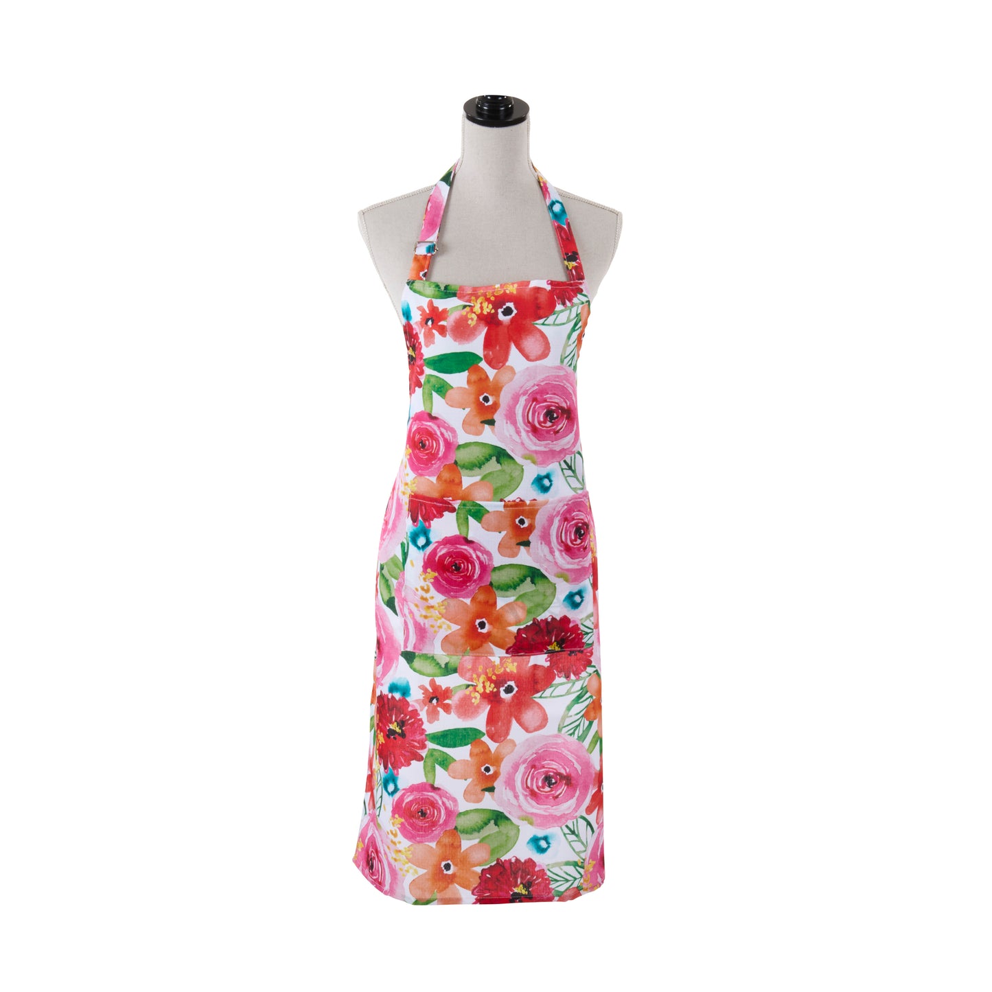 Pink  Santa Monica Floral Apron 100% polyester Size: 24" x 36"