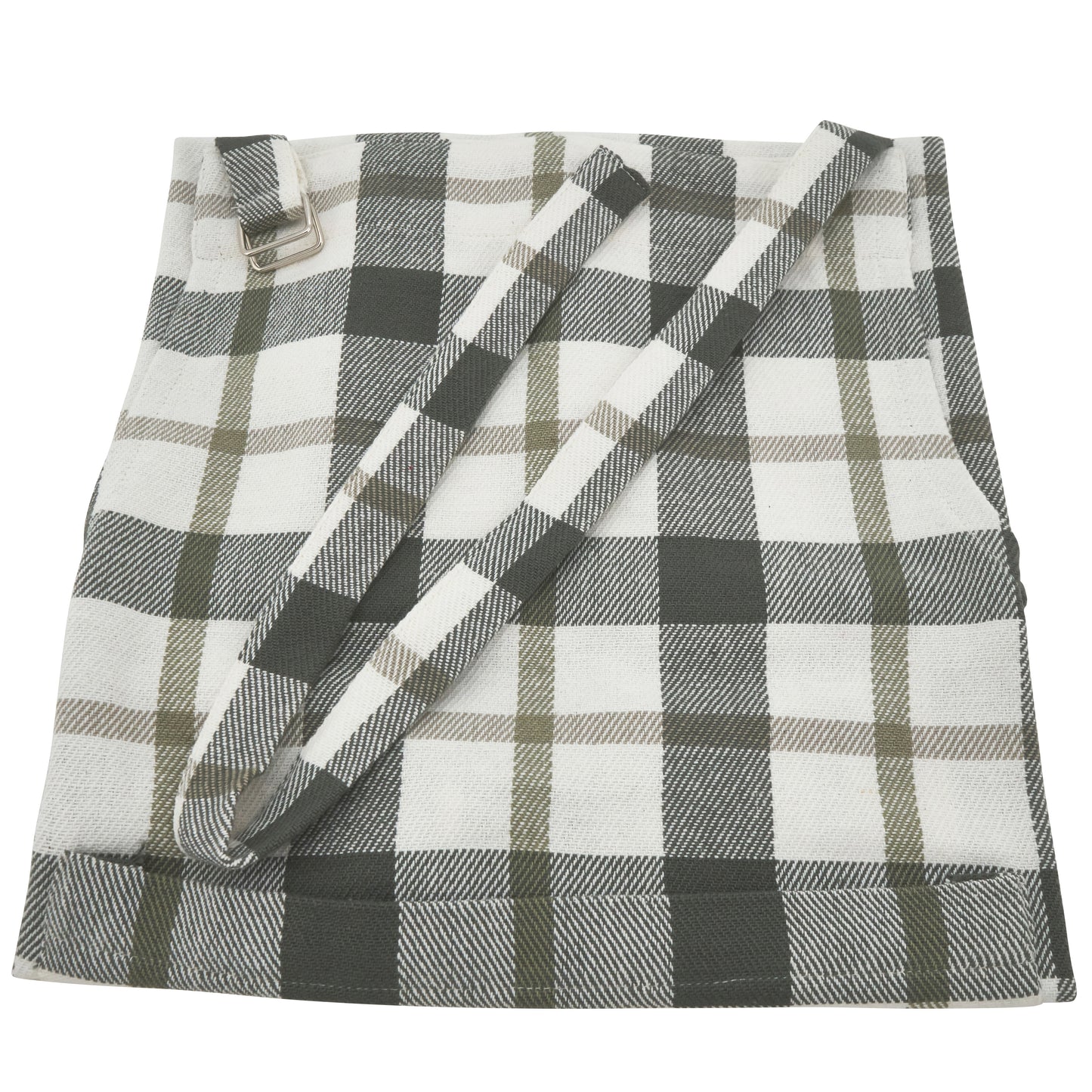 Grey Plaid Apron 100% cotton Size: 24" x 36"
