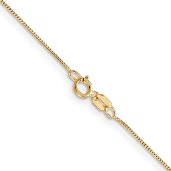 Million Charms 14k Yellow Gold, Necklace Chain, .5mm Box Chain, Chain Length: 26 inches