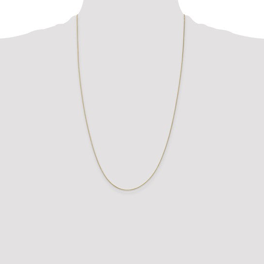 Million Charms 14k Yellow Gold, Necklace Chain, .5mm Box Chain, Chain Length: 26 inches