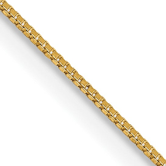 Million Charms 14k Yellow Gold, Necklace Chain, .5mm Box Chain, Chain Length: 26 inches