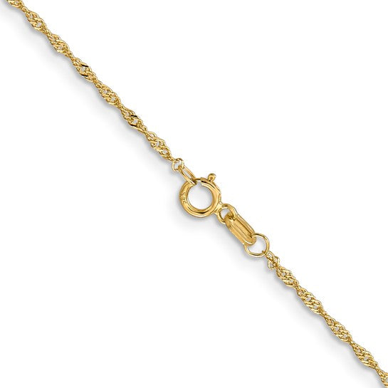 14k Yellow Gold Saint Michael Medal Pendant with 18" Chain