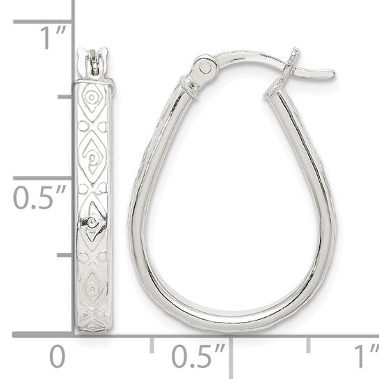 925 Sterling Silver Hoop Earrings, 3mm