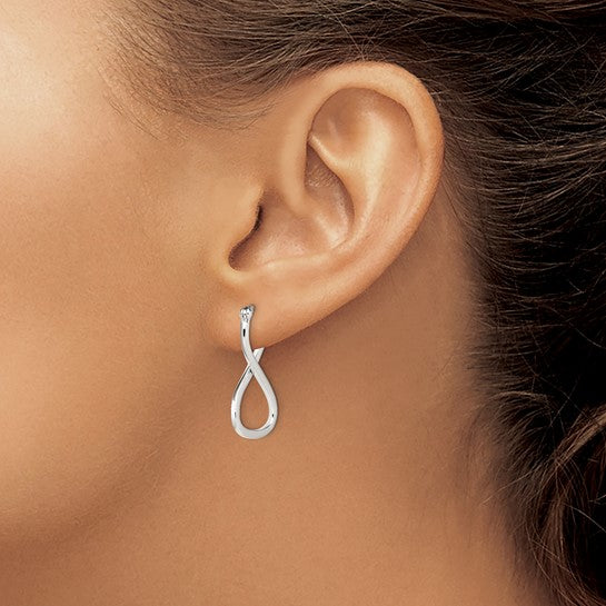 Stella Silver 925 Sterling Silver Twisted Oval Hoop Earrings, 28mm x 17mm