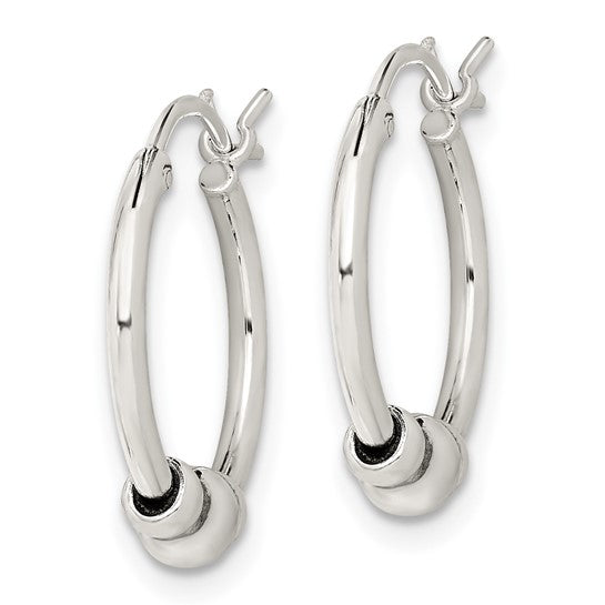 Stella Silver 925 Sterling Silver Hoop Earrings, 18mm x 4mm