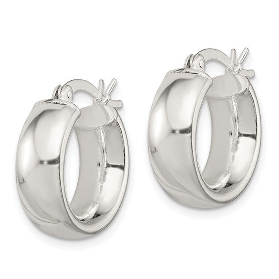 Stella Silver 925 Sterling Silver Hoop Earrings, 9mm x 5mm