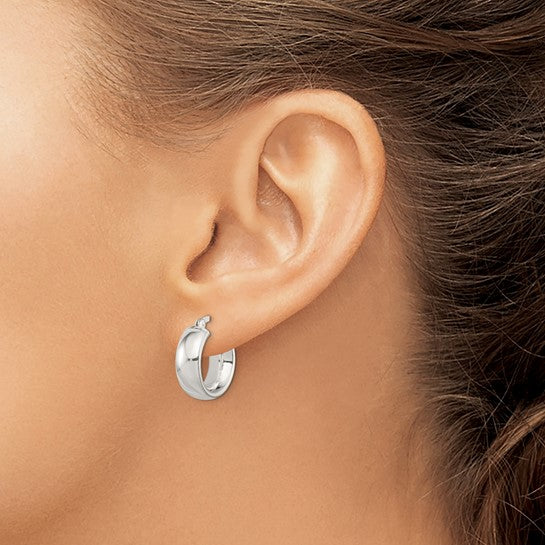 Stella Silver 925 Sterling Silver Hoop Earrings, 9mm x 5mm