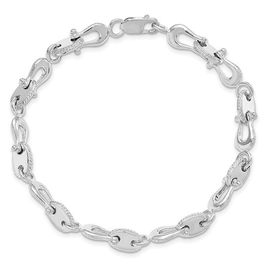Million Charms 925 Sterling Silver Nautical Mariners Link Bracelet, 8" Length