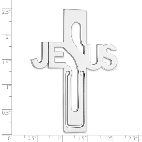 Occasion Gallery Gifts, 925 Sterling Silver Rhodium-plated Jesus Cross Bookmark
