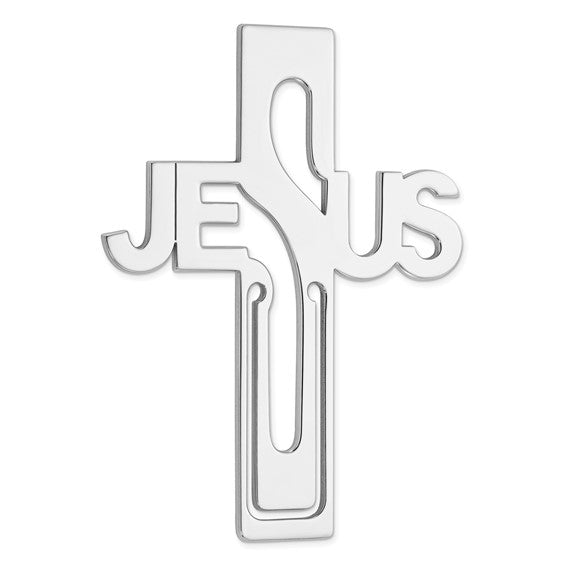 Occasion Gallery Gifts, 925 Sterling Silver Rhodium-plated Jesus Cross Bookmark