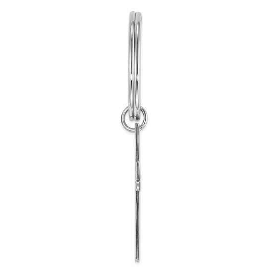 Occasion Gallery Gifts, 925 Sterling Silver Rhodium-plated Jesus Cross Key Ring